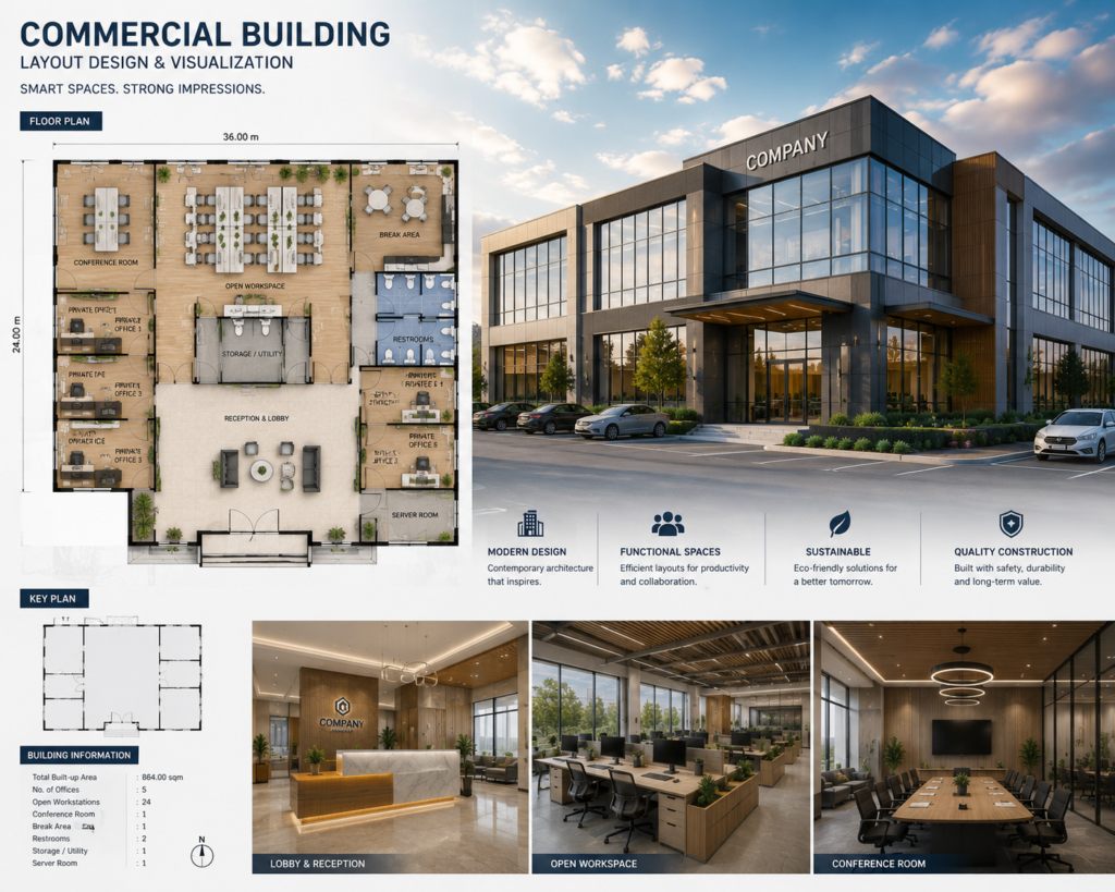 commercial building layout design